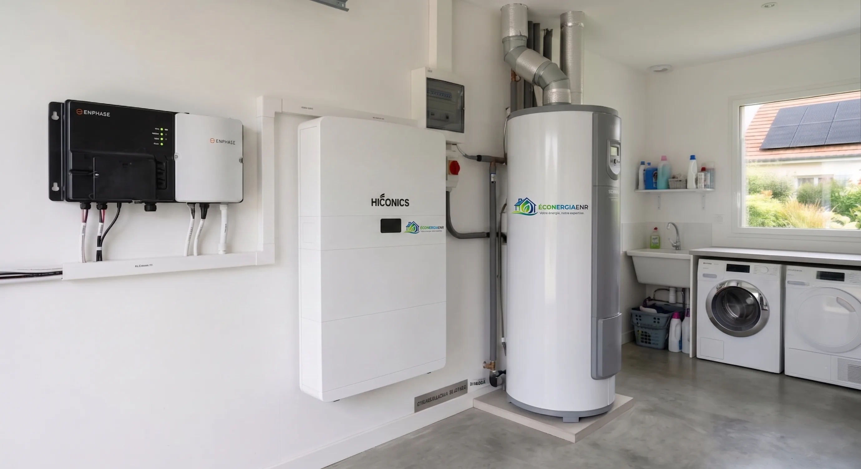 Batterie solaire et ballon thermodynamique installés par Econergia ENR